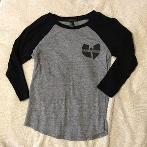 Forever 21 wu-tang baseball styled shirt